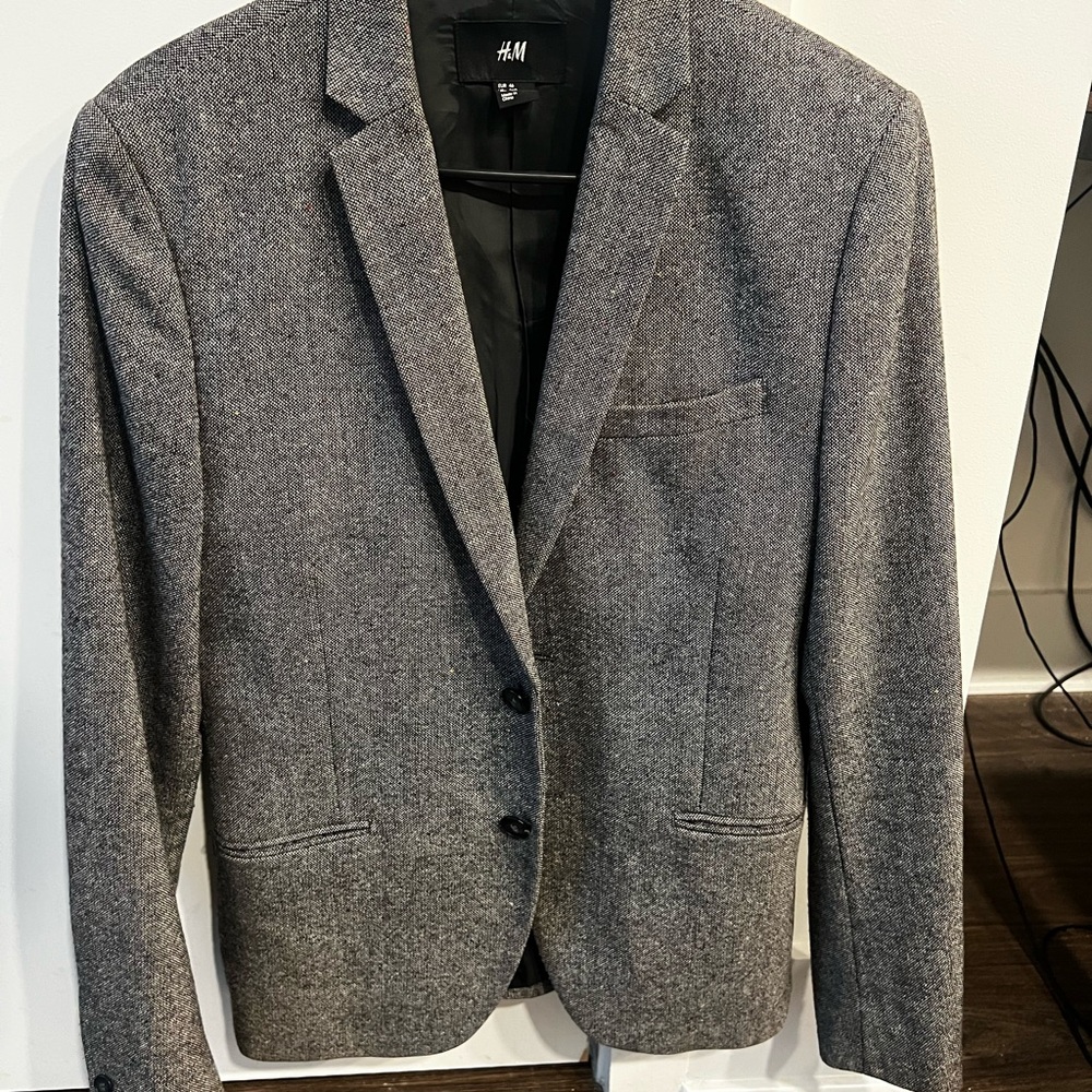 H&M Gray Sport Coat Modern Slim Fit